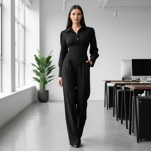 Elegantni Crni Komplet – Ženski kompleti – Univerzalna – slika 1