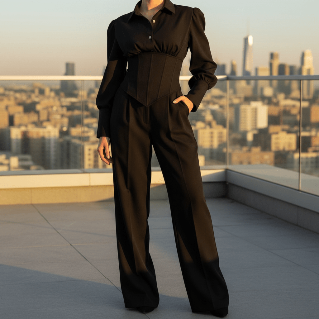 Elegantni Crni Komplet – Ženski kompleti – Univerzalna – slika 5