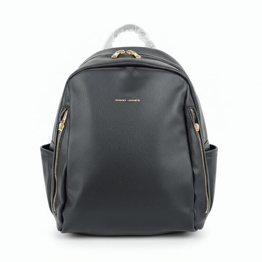 Elegantni Crni Ruksak sa Zlatnim Detaljima – Ruksaci – Crna – slika 1