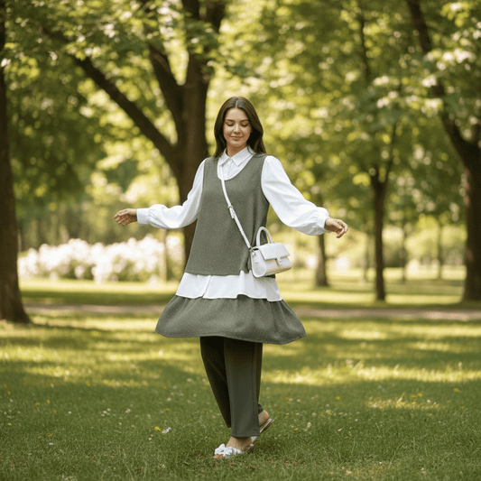 Elegantni Dvodijelni Set – Ženska odjeća – M – slika 1