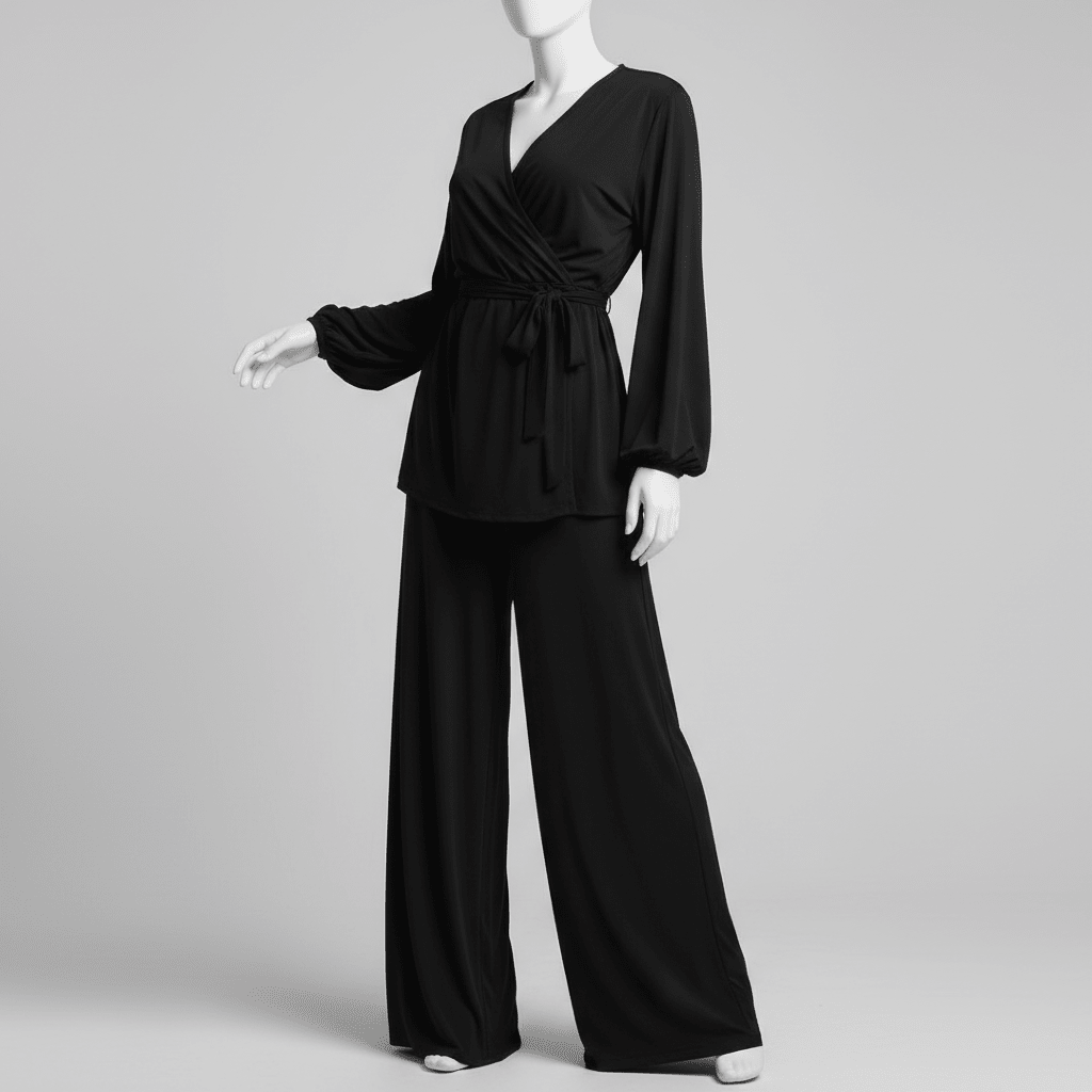 Elegantni Dvodijelni Set "Grace" – Ženska odjeća – S Crna – slika 2