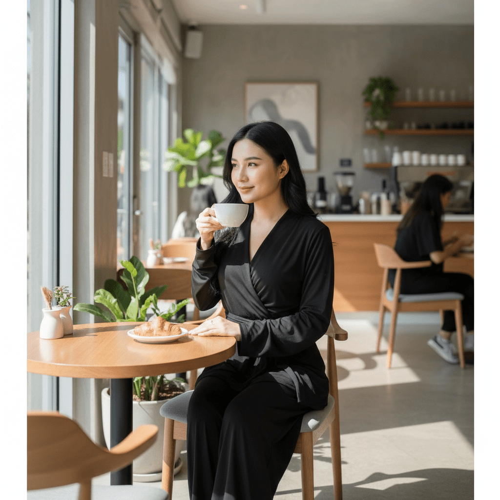 Elegantni Dvodijelni Set "Grace" – Ženska odjeća – S Crna – slika 4