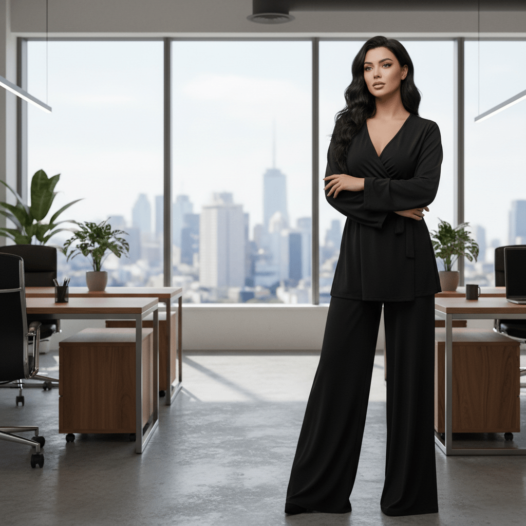 Elegantni Dvodijelni Set "Grace" – Ženska odjeća – S Crna – slika 1