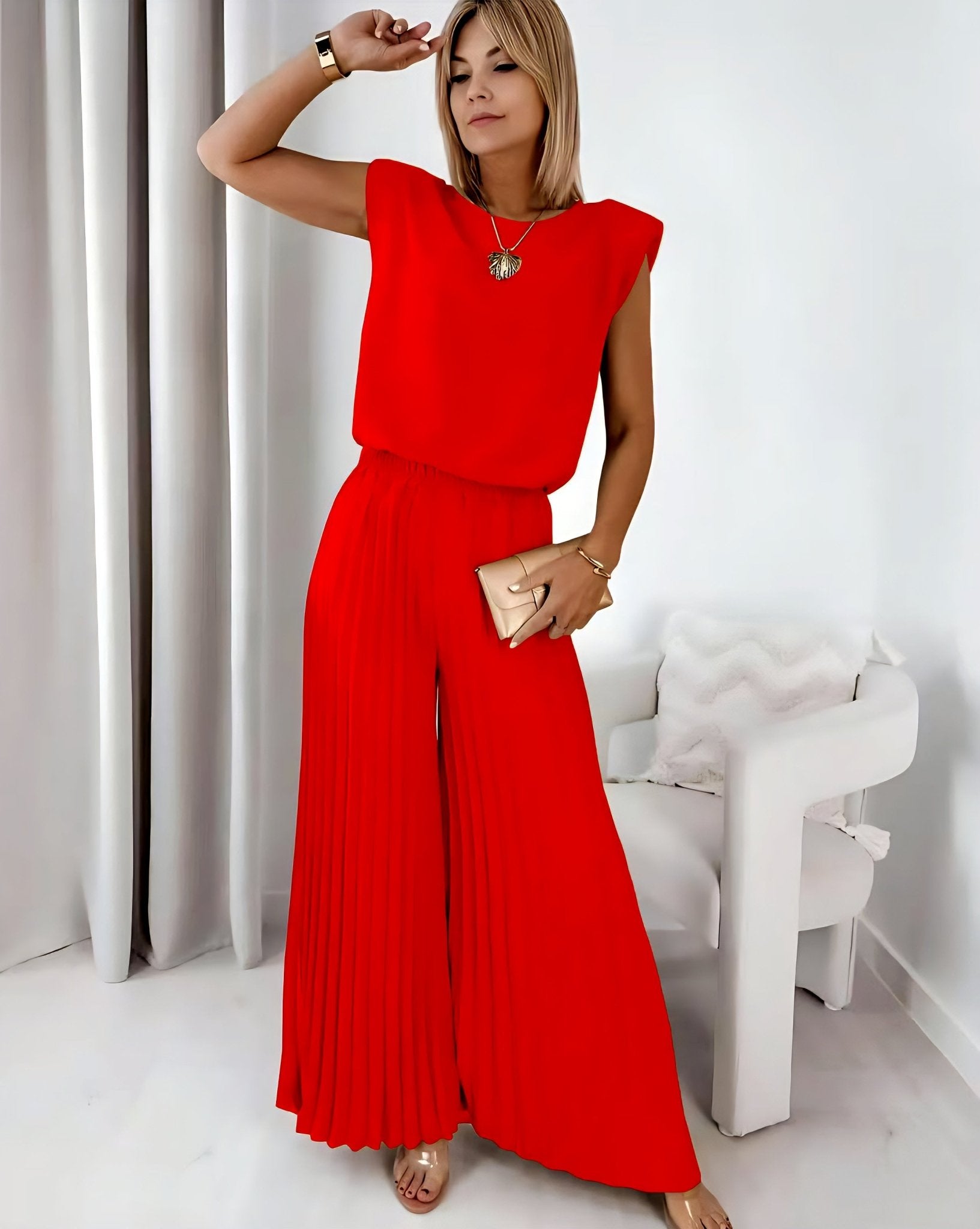 Elegantni Dvodijelni Set s Lepršavim Pantalonama - SAMO KLIKNI