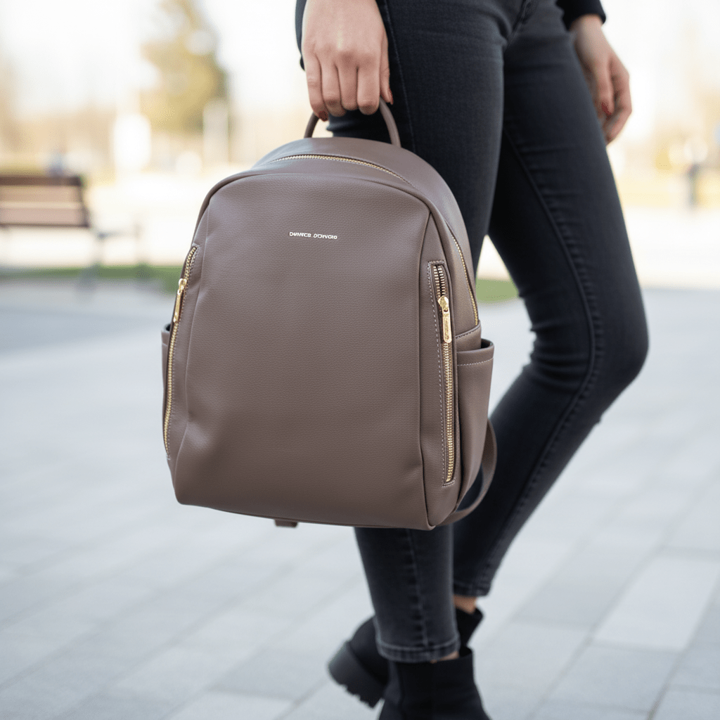 Elegantni Moka Smeđi Ruksak – Ruksaci – Moka Smeđa – slika 5