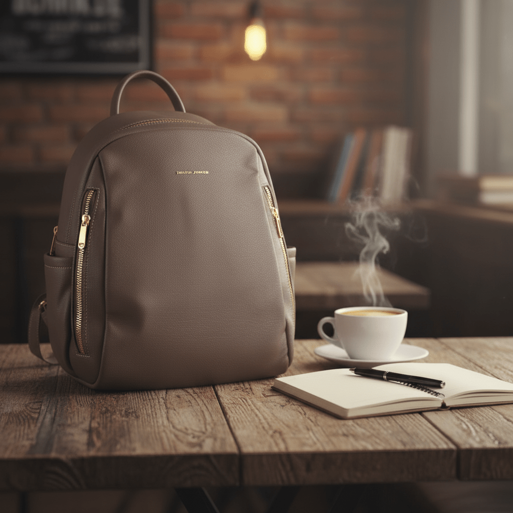 Elegantni Moka Smeđi Ruksak – Ruksaci – Moka Smeđa – slika 3