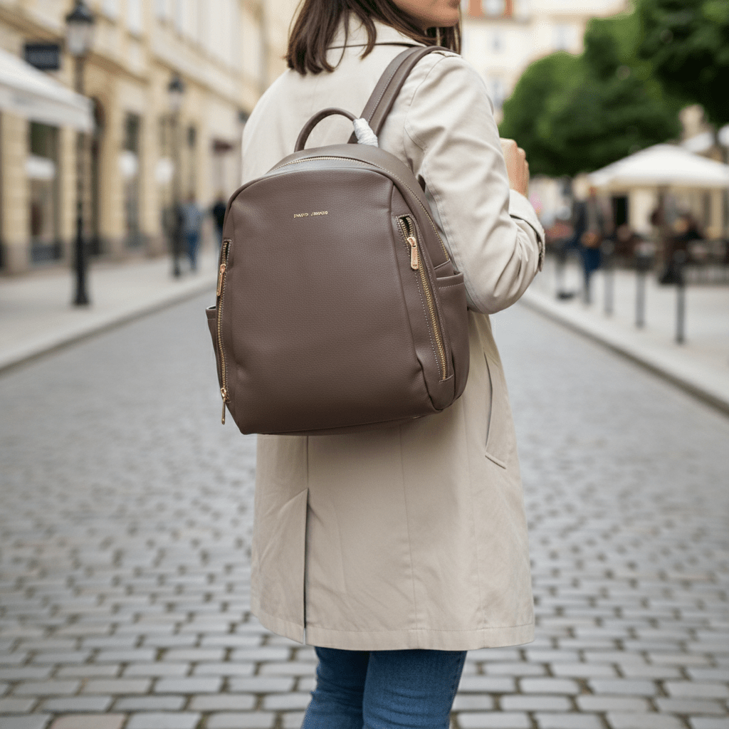 Elegantni Moka Smeđi Ruksak – Ruksaci – Moka Smeđa – slika 2