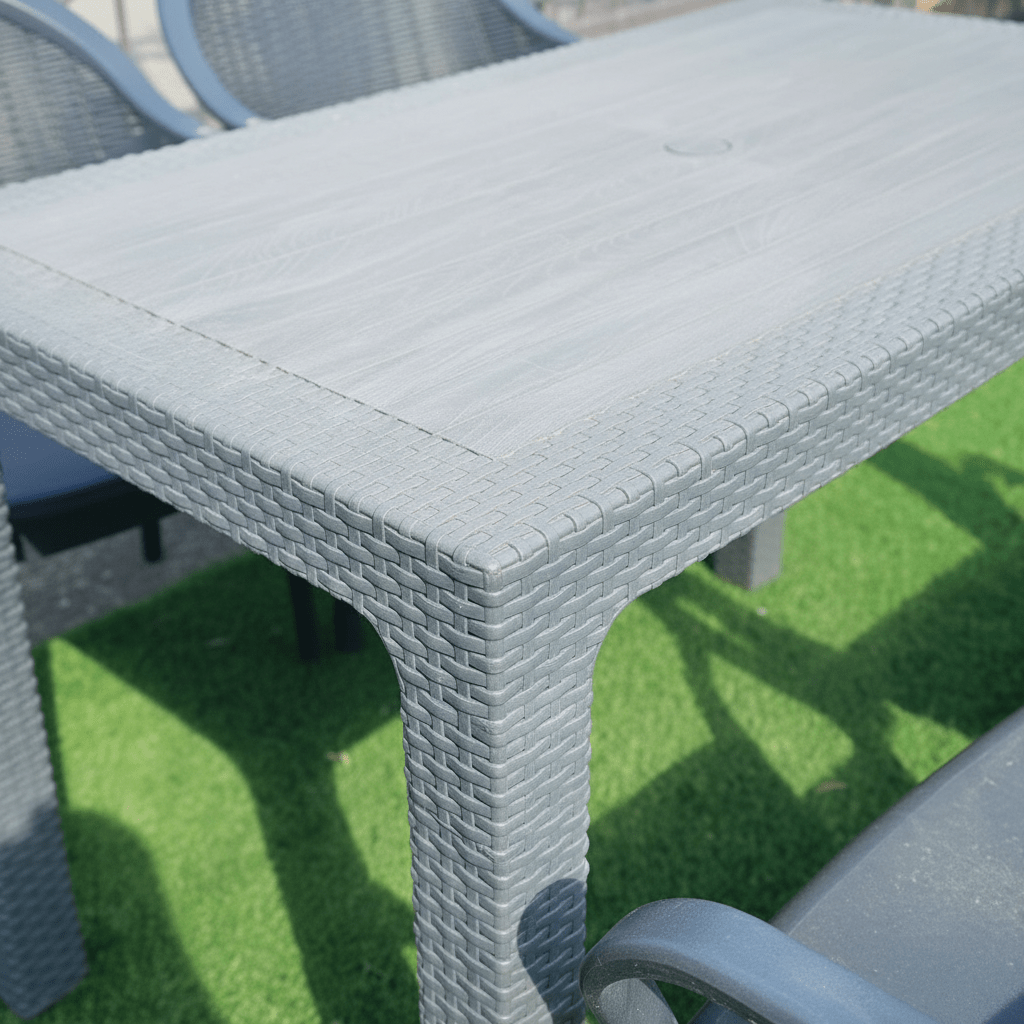 Elegantni Ratan Stol za Vanjsku Upotrebu 70x120 cm – Vrtni namještaj – 70 x 120 cm Siva – slika 3