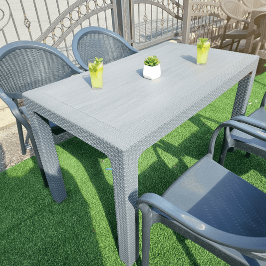 Elegantni Ratan Stol za Vanjsku Upotrebu 70x120 cm – Vrtni namještaj – 70 x 120 cm Siva – slika 2