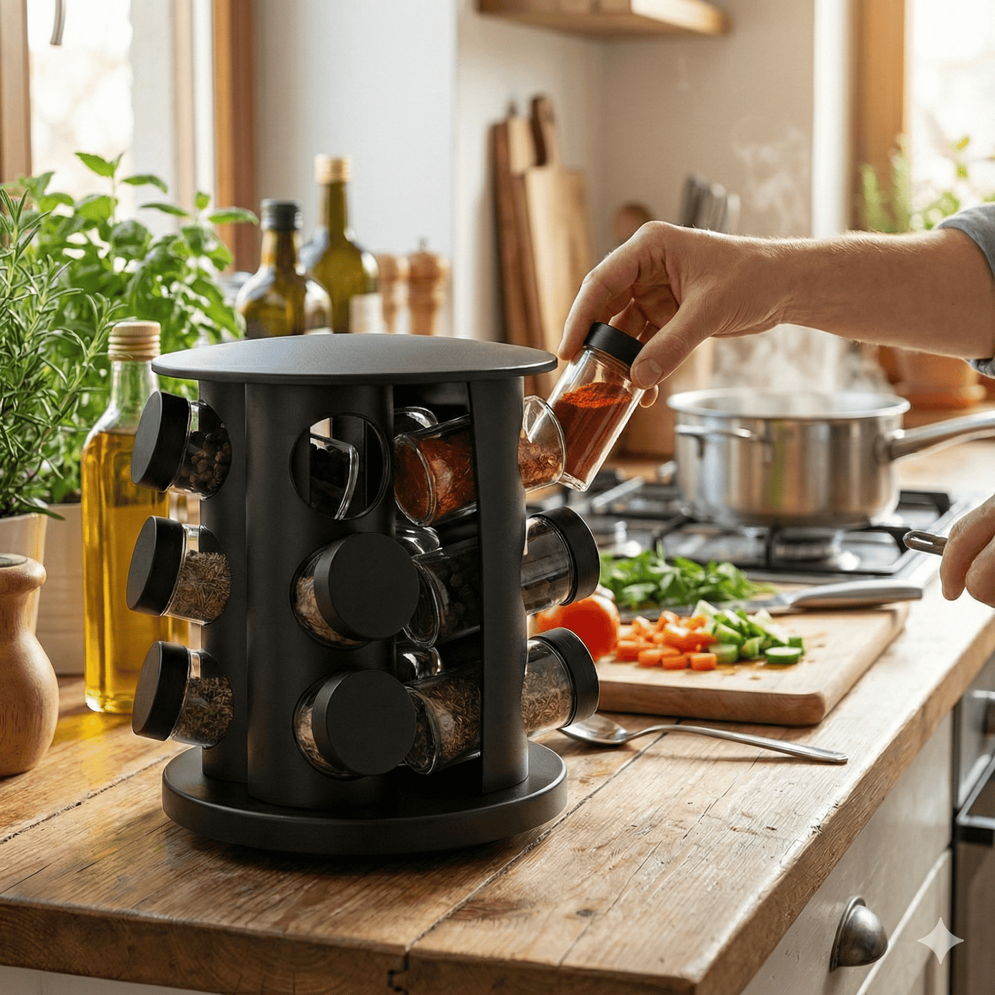 Elegantni Rotirajući Set za Začine - SAMO KLIKNI