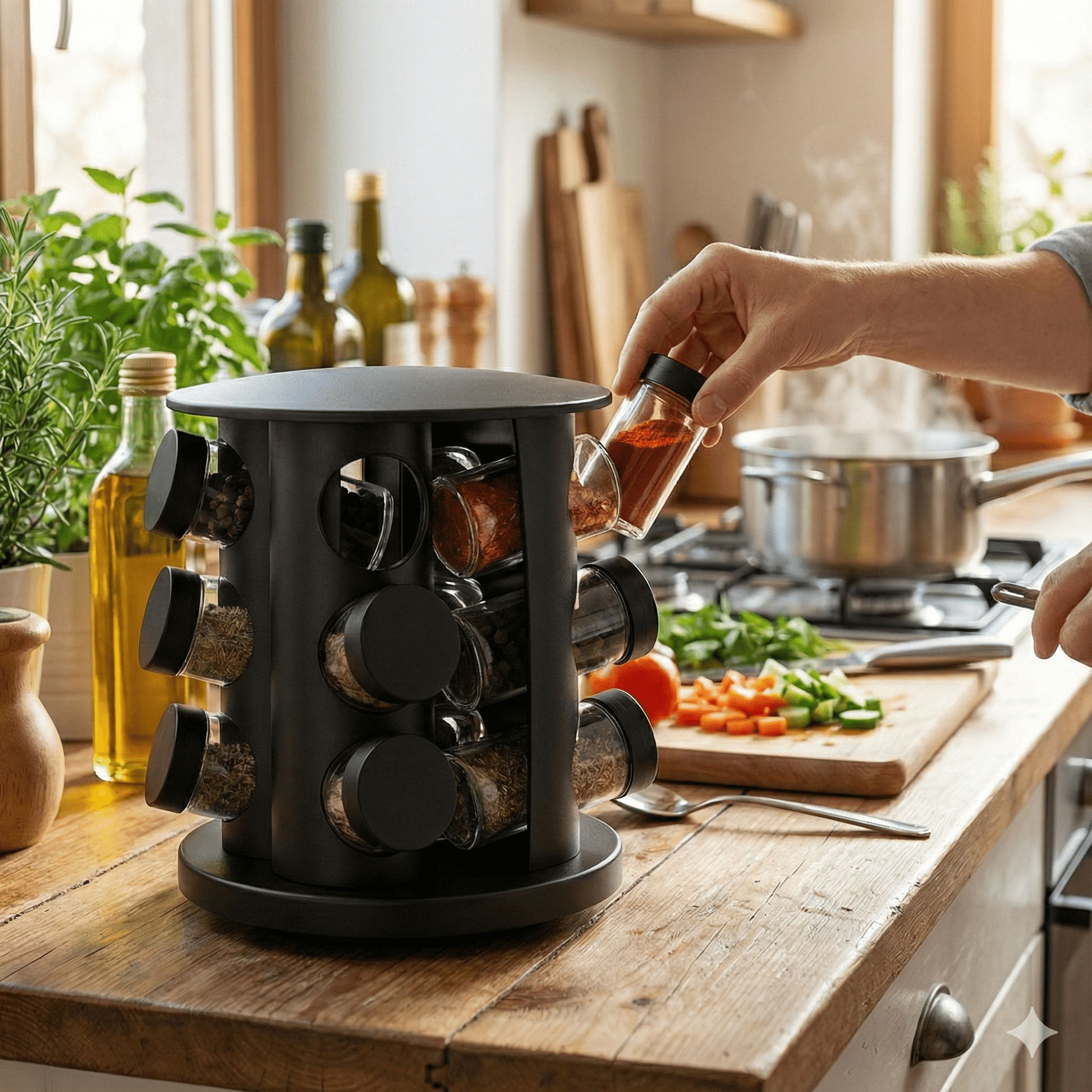 Elegantni Rotirajući Set za Začine - SAMO KLIKNI