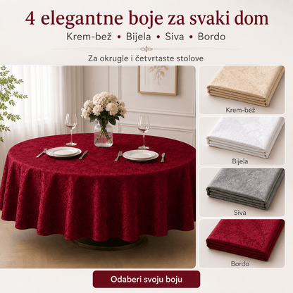 Elegantni Stolnjak 180 × 180 cm – Stolnjaci – Krem-bež – slika 3