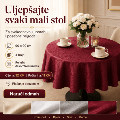 Elegantni Stolnjak 90 × 90 cm – Stolnjaci – Krem-bež – slika 2