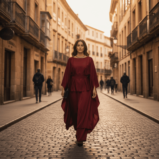 Elegantni Trodijelni Set u Bordo Boji – Ženska odjeća – Univerzalna – slika 1