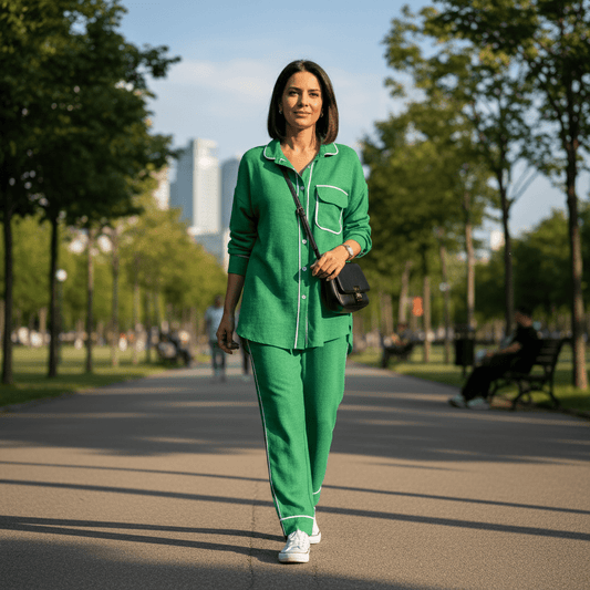 Elegantni Zeleni Dvodijelni Lounge Set – Ženski Kompleti – M – slika 1