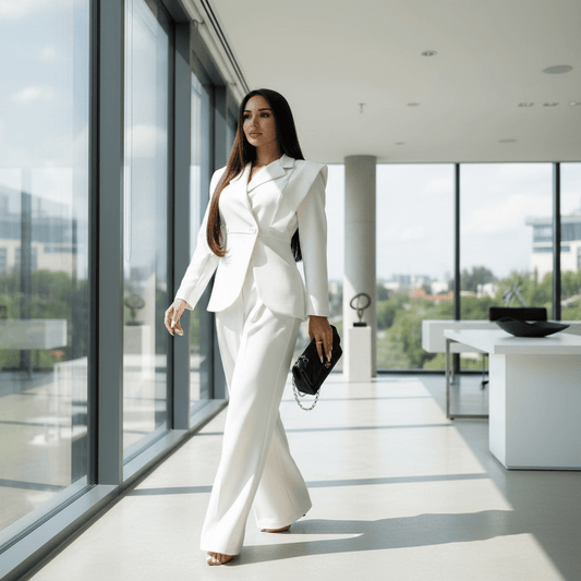 Elegantni Ženski Bijeli Komplet – Ženski komplet – Univerzalna – slika 1
