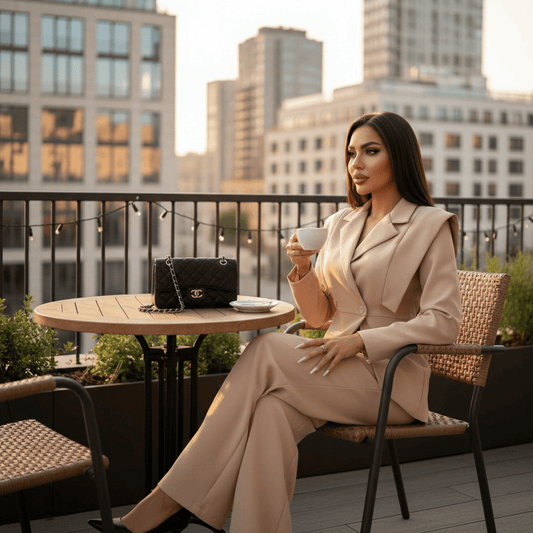 Elegantni Ženski Komplet – Ženski kompleti – Univerzalna Bež – slika 1