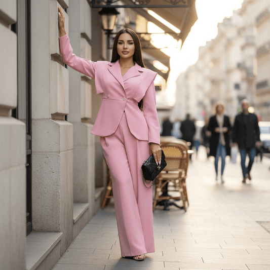 Elegantni Ženski Komplet Sako i Hlače – Ženska odijela – Univerzalna – slika 1