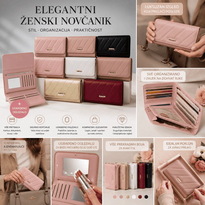 Elegantni Ženski Novčanik – – Roza – slika 3