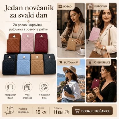 Elegantni Ženski Novčanik – – Smeđa – slika 6