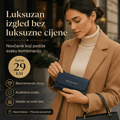 Elegantni Ženski Novčanik – Torbe i Novčanici – Crna – slika 4