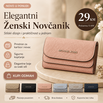 Elegantni Ženski Novčanik – Torbe i Novčanici – Crna – slika 5