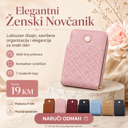 Elegantni Ženski Novčanik – – Smeđa – slika 7