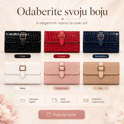 Elegantni Ženski Novčanik – – Crvena – slika 5