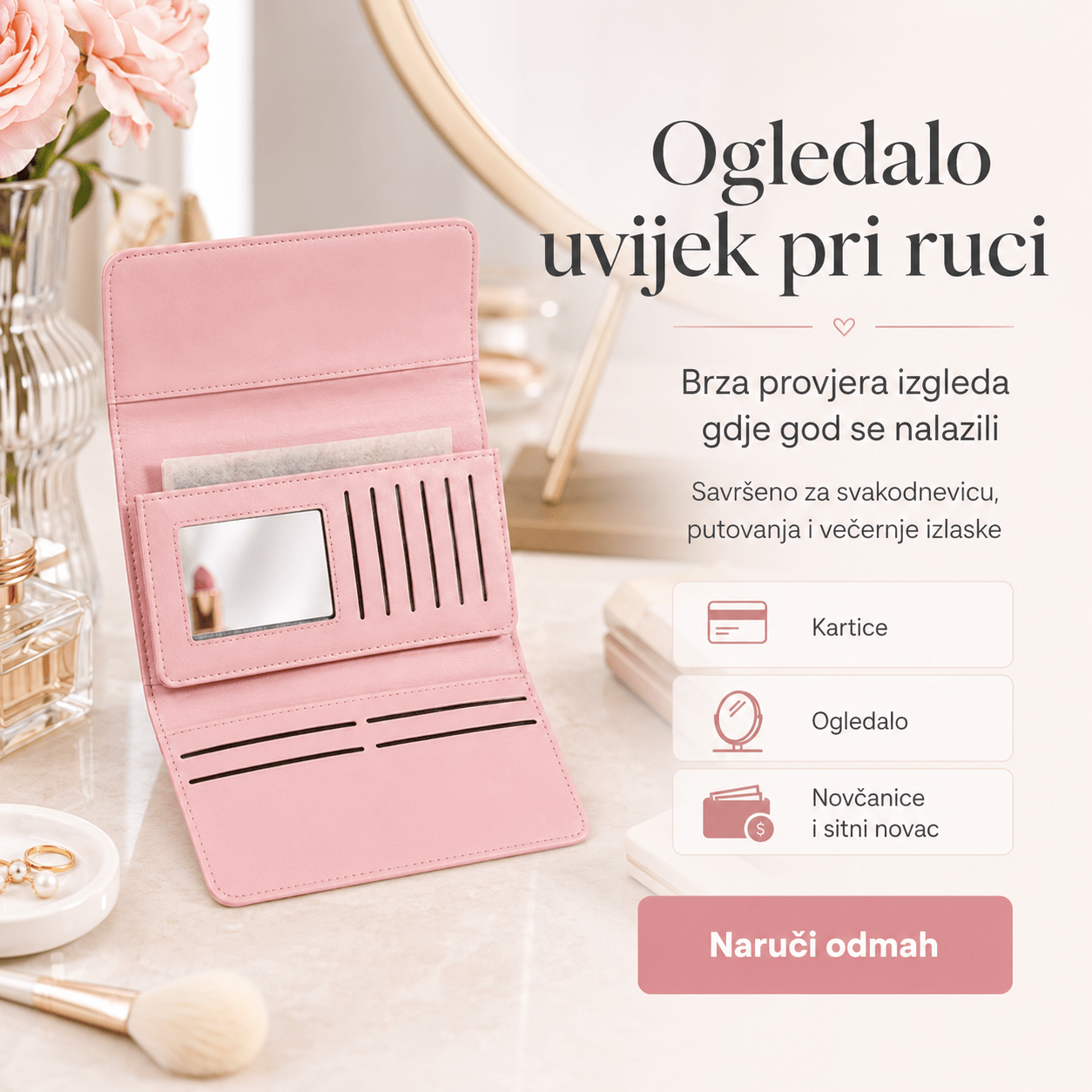 Elegantni Ženski Novčanik – – Crvena – slika 6