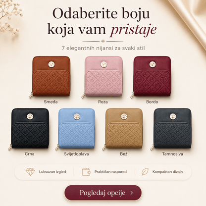 Elegantni Ženski Novčanik – – Smeđa – slika 4