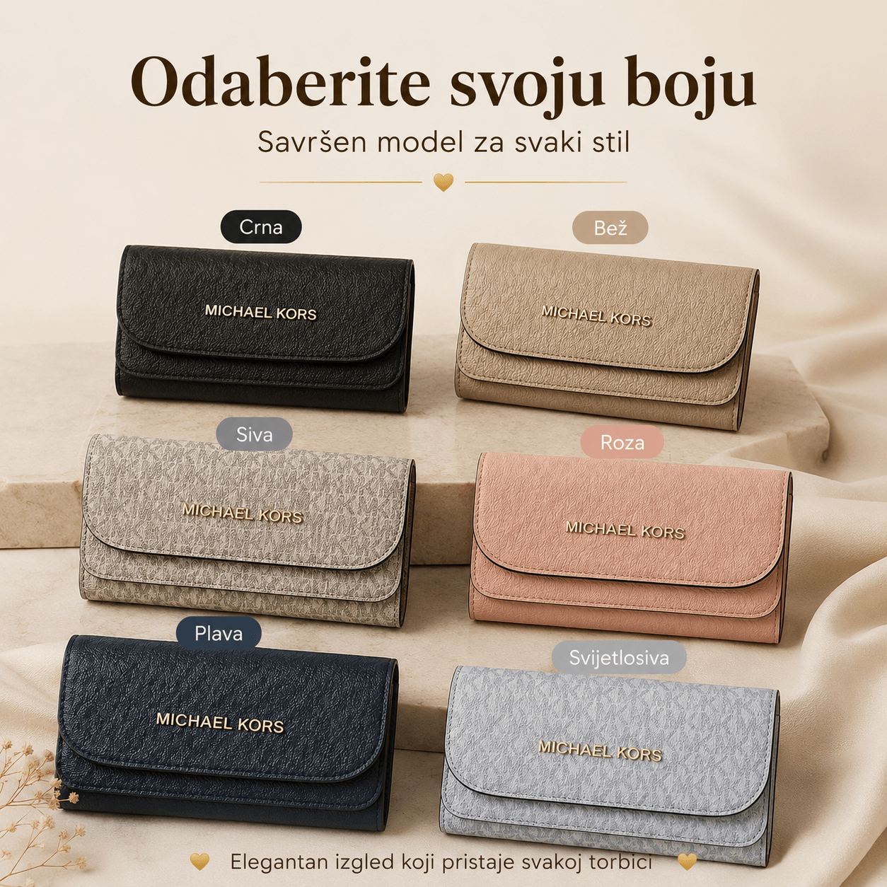 Elegantni Ženski Novčanik – Torbe i Novčanici – Crna – slika 1