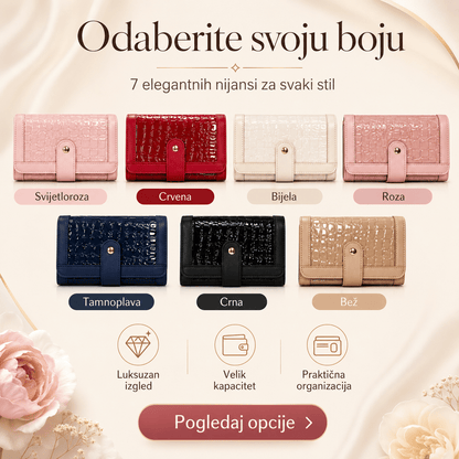 Elegantni Ženski Novčanik – – Crvena – slika 5