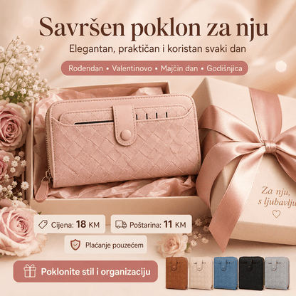 Elegantni Ženski Novčanik – – Smeđi – slika 8