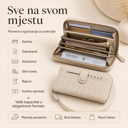 Elegantni Ženski Novčanik – – Smeđi – slika 6