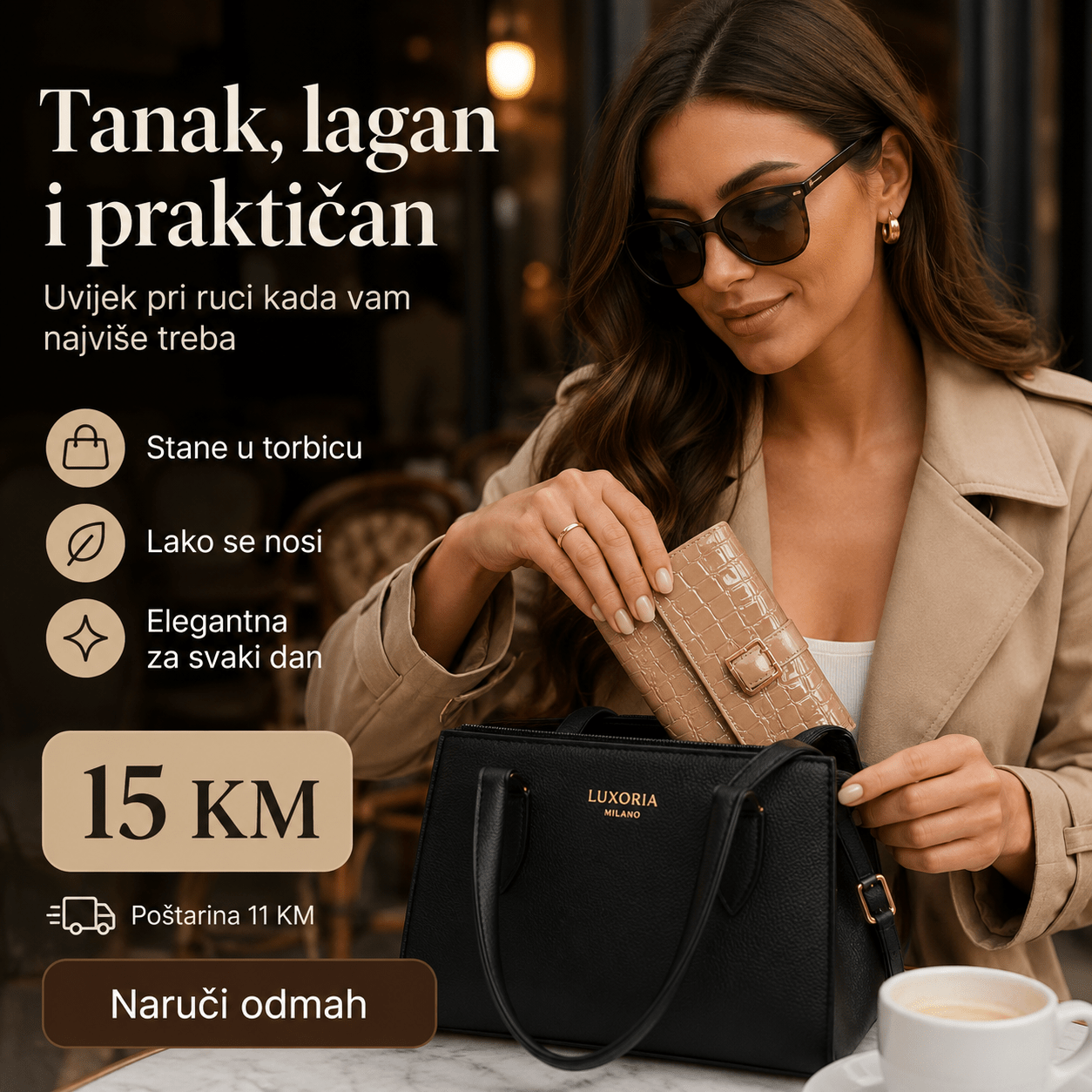 Elegantni Ženski Novčanik – – Crvena – slika 7