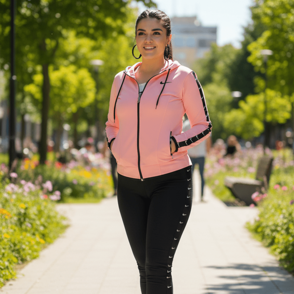 Elegantni Ženski Trenerka Komplet – Ženski Sportski Komplet – S – slika 1