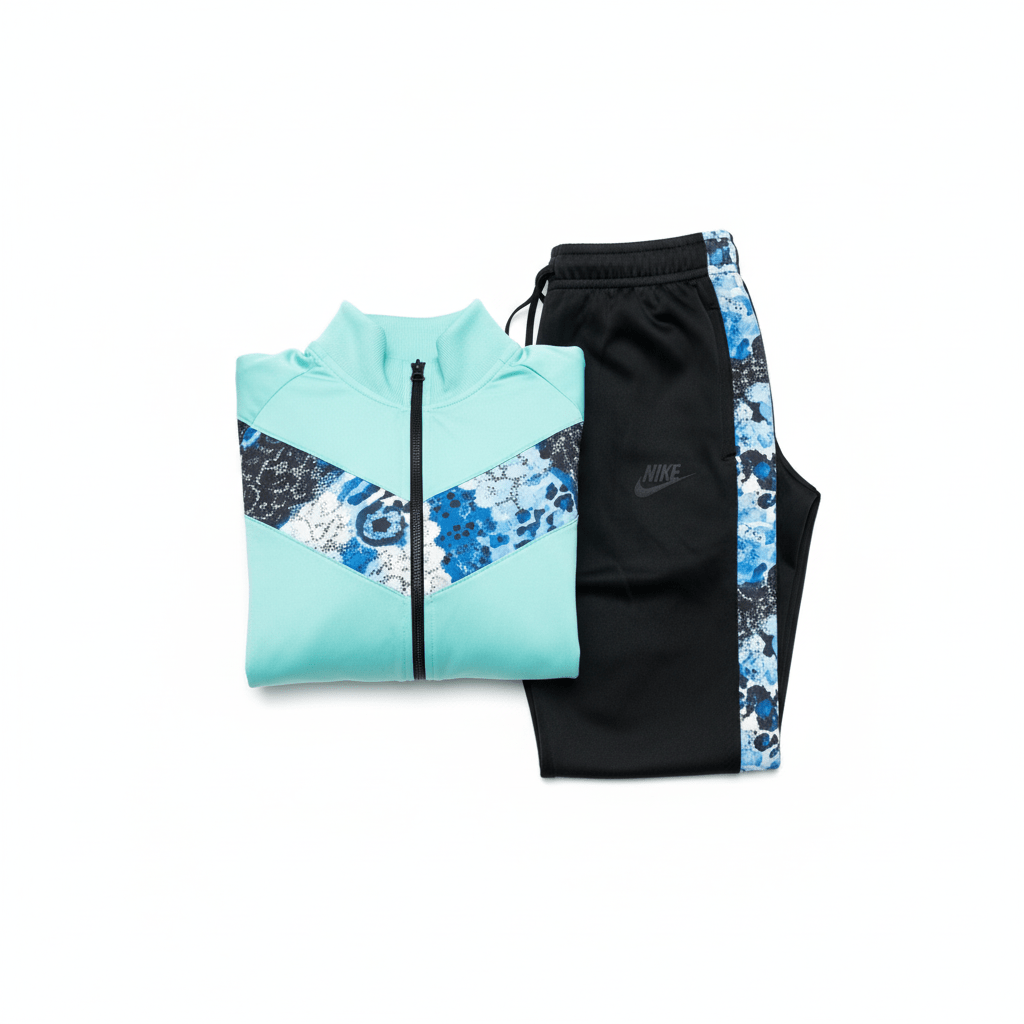 Elegantni Ženski Trenerka Komplet sa Modernim Printom – Ženska trenerka – M Svijetloplava/Crna – slika 6