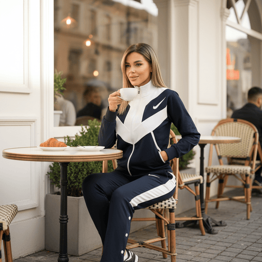 Elegantni Ženski Trenerka Set - Teget Pamuk – Trenerke – S – slika 1