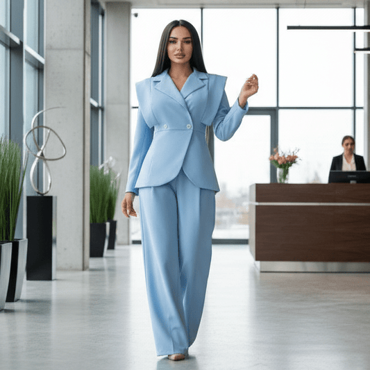 Elegantno Svijetloplavo Žensko Odijelo – Ženska odjeća – Univerzalna – slika 1