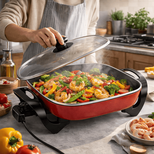 Električna grill tava s poklopcem – – – slika 1