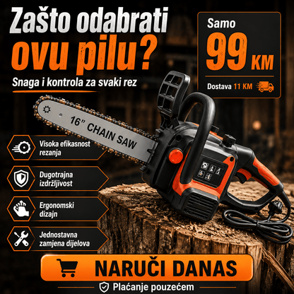 Električna Lančana Pila – Baštenske Mašine i Motori – – slika 4