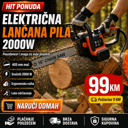 Električna Lančana Pila – Baštenske Mašine i Motori – – slika 1