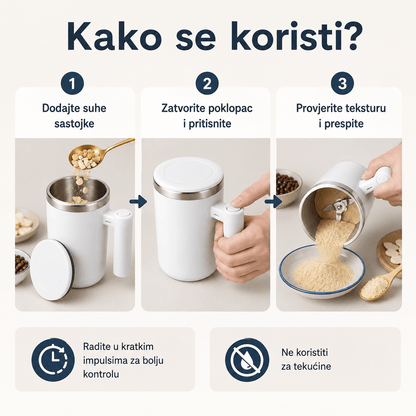 Električni mlinac u obliku šalice – za kavu – Mali kućanski aparati – Crna – slika 7