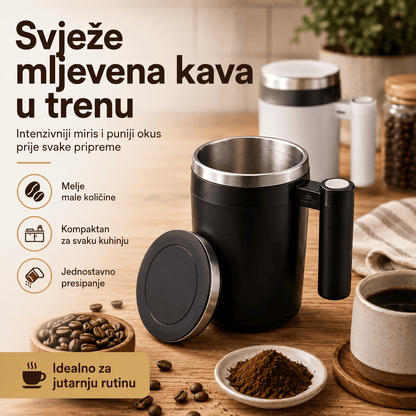 Električni mlinac u obliku šalice – za kavu – Mali kućanski aparati – Crna – slika 4