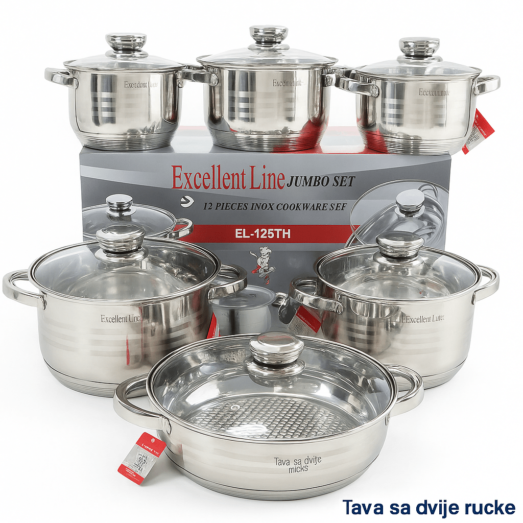 Excellent Line Premium Inox Set Posuđa - SAMO KLIKNI