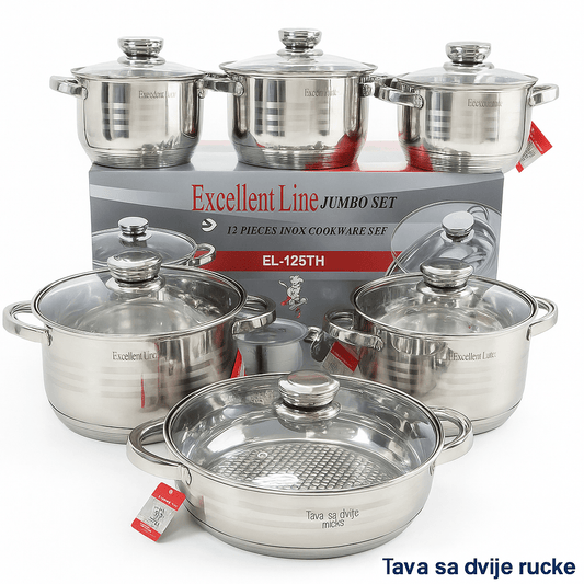 Excellent Line Premium Inox Set Posuđa - SAMO KLIKNI