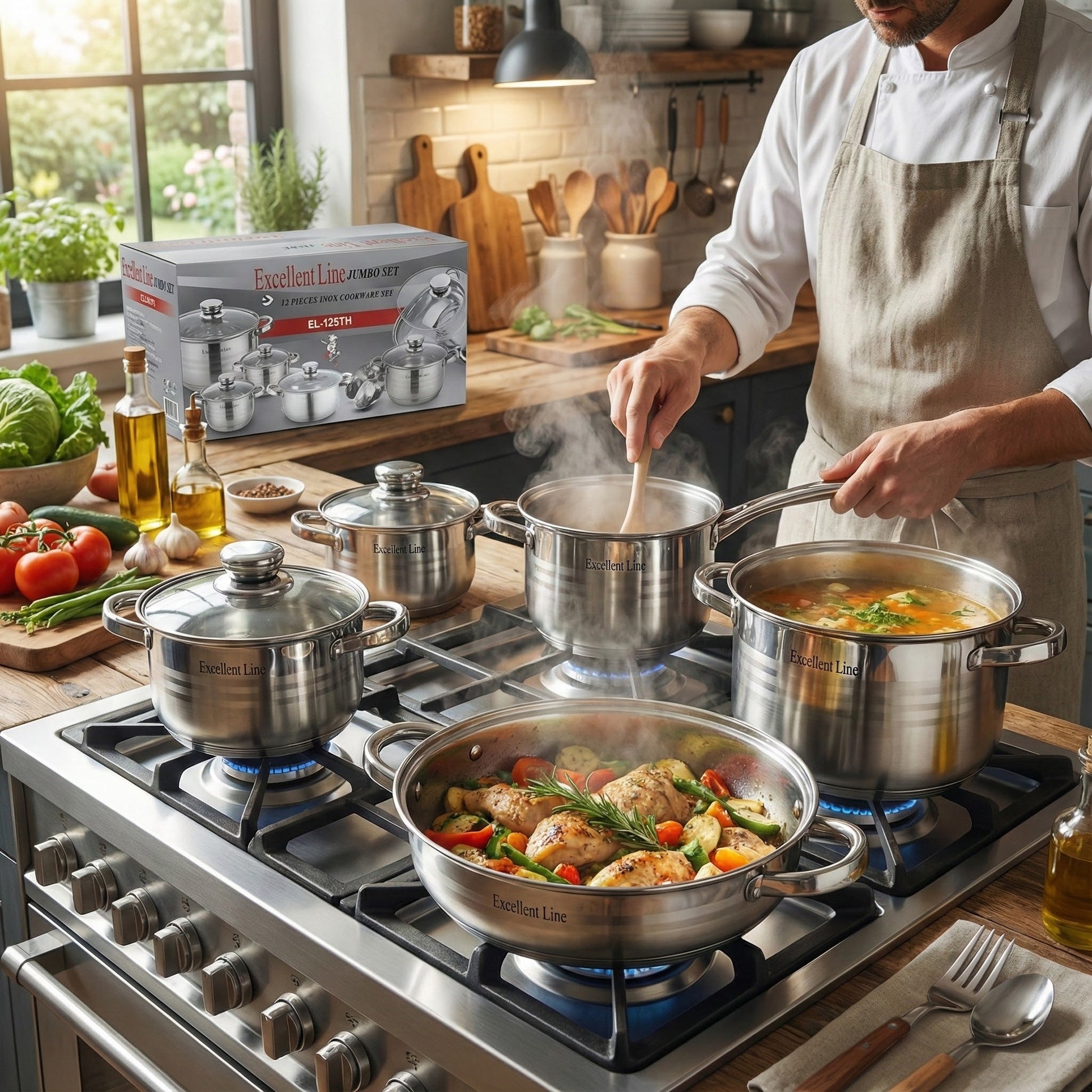 Excellent Line Premium Inox Set Posuđa - SAMO KLIKNI