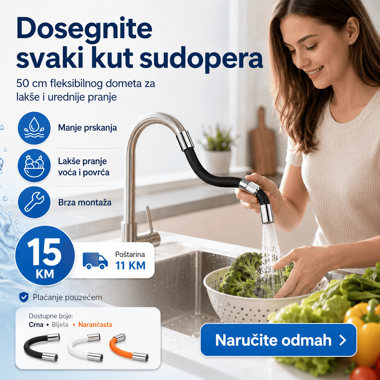 Fleksibilni Produžetak za Česmu 50 cm – – – slika 1