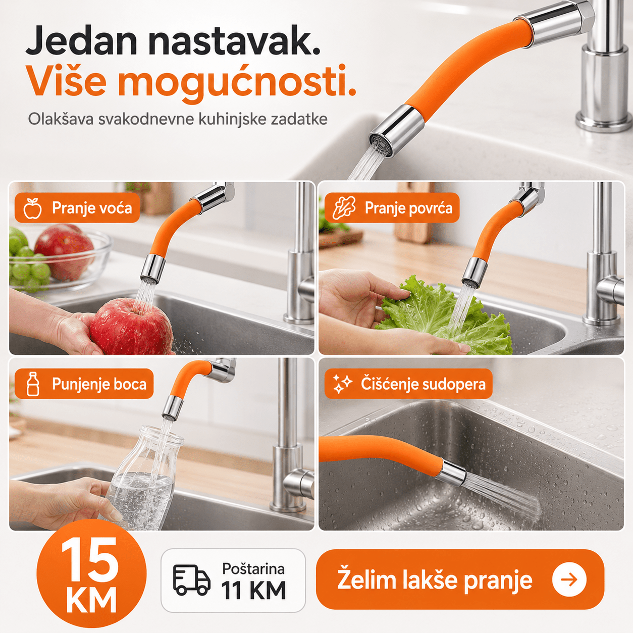 Fleksibilni Produžetak za Česmu 50 cm – – – slika 3
