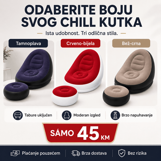 Fotelja s Tabureom – – Bež – slika 2